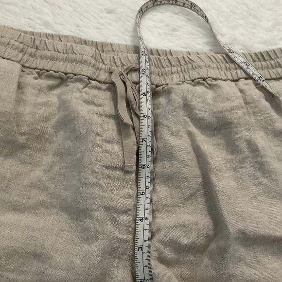 Talbots 100% Linen Pull On Khaki Casual Shorts - Size 2XP - Picture 7 of 8
